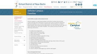 School District of New Berlin - Infinite Campus - Families