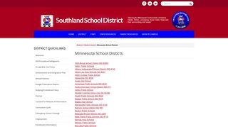 Minnesota School Disticts - District Home - Southland School District