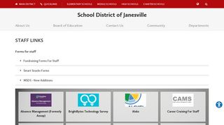 Staff Links - School District of Janesville