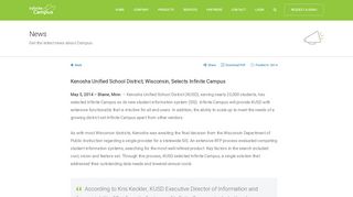 Kenosha Unified School District, Wisconsin, Selects Infinite Campus ...