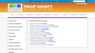 Parent Information Links - Troup County School System