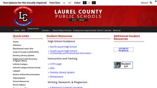 Student Resources - Laurel County Schools