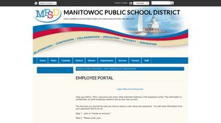 Employee Portal - Manitowoc Public School District