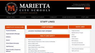 Staff Links - Marietta City Schools