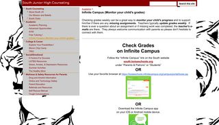 Infinite Campus (Monitor your child's grades) - South Junior High ...