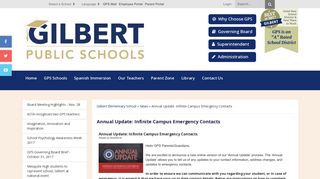 Annual Update: Infinite Campus Emergency Contacts - Gilbert ...