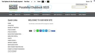 WELCOME TO OUR NEW SITE - Pocatello/Chubbuck SD25