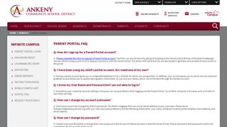 Infinite Campus / Portal FAQ - Ankeny Community School District