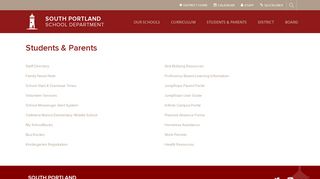 Students & Parents - South Portland School Department