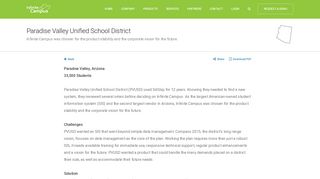 Paradise Valley Unified School District Success Story · Infinite Campus