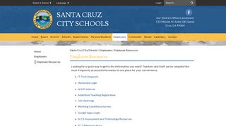 Employee Resources - Santa Cruz City Schools