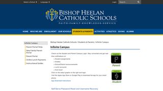 Infinite Campus - Bishop Heelan Catholic Schools