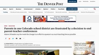 Parents upset by Adams 14 decision to end parent-teacher conferences