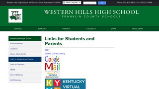 Links for Students and Parents - Franklin County Schools