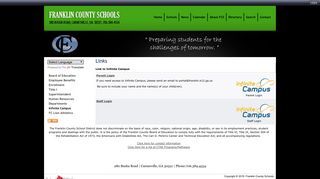Links | Infinite Campus | Welcome to the Franklin County Schools ...