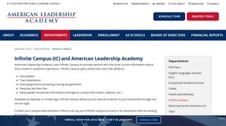 Infinite Campus - American Leadership Academy Schools