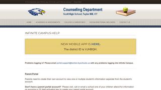 Infinite Campus Help Page - Scott High School Counseling Dept