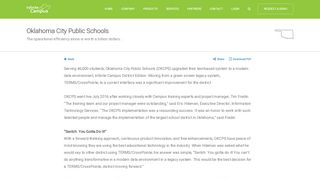 Oklahoma City Public Schools Success Story · Infinite Campus