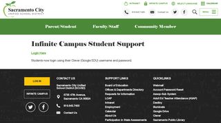 Infinite Campus Student Portal - Sacramento City Unified School District