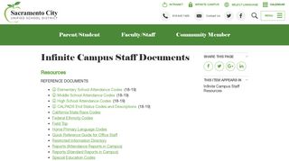 Infinite Campus Staff Documents - Sacramento City Unified School ...