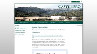 Infinite Campus Help |Useful Student Links | Students ... - SJUSD.org