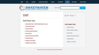 Sweetwater Union High School District | Staff