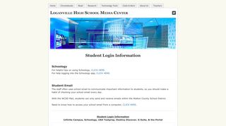 Student Login Information - Loganville High School Media Center