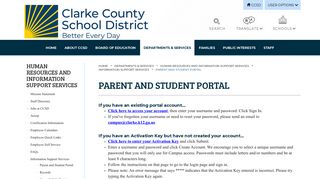Parent and Student Portal - Clarke County School District