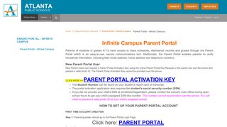 Parent Portal - Infinite Campus - Atlanta Public Schools