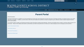 Parent Portal - Wayne County School District