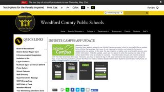 Infinite Campus App Update - Woodford County Public Schools