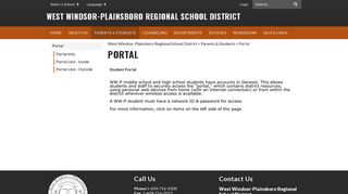 Portal - West Windsor-Plainsboro Regional School District