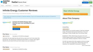 Infinite Energy Reviews provided by myTrueCost.com