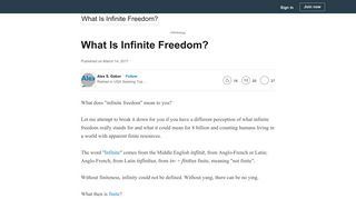 What Is Infinite Freedom? - LinkedIn