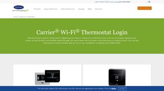 Access Your Thermostat | Carrier Residential