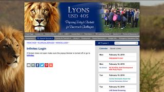 Lyons USD 405 - Infinitec Login