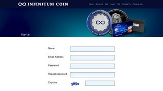 Infinitum Coin Create Account