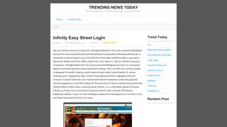 Infinity Easy Street Login | Trending News Today - Cloneaz.com