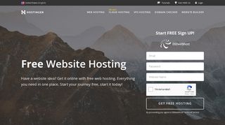 Free Website Hosting: PHP, MySQL, WP & Website Builder - Hostinger
