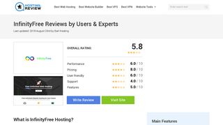 InfinityFree Reviews by Web Hosting Experts - January 2019