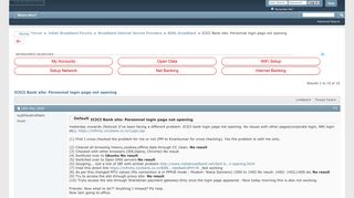 ICICI Bank site: Personnal login page not opening - India ...
