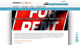 Renter's Insurance | Coverages and Limits | Infinity Insurance