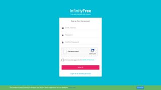 Sign up for a free account - InfinityFree