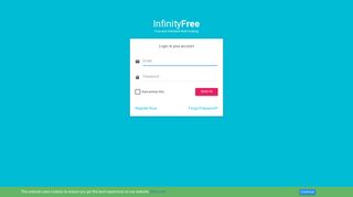 InfinityFree: Login to your account