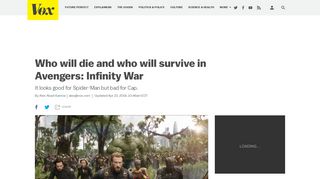 Avengers: Infinity War: Avengers deaths, ranked by probability - Vox