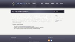 How do I use Infinite Webmail? « Infinite Systems – Solutions, not just ...