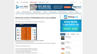 Brand new version of InfinityAds.com is now available | AdsWiki - Ad ...