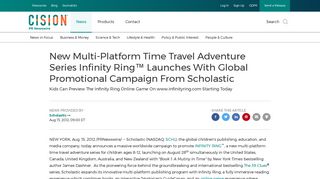 New Multi-Platform Time Travel Adventure Series Infinity Ring ...