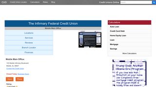 The Infirmary Federal Credit Union - Mobile, AL - Credit Unions Online