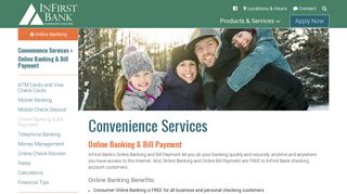 InFirst Bank - Convenience Services - Online Banking & Bill Payment